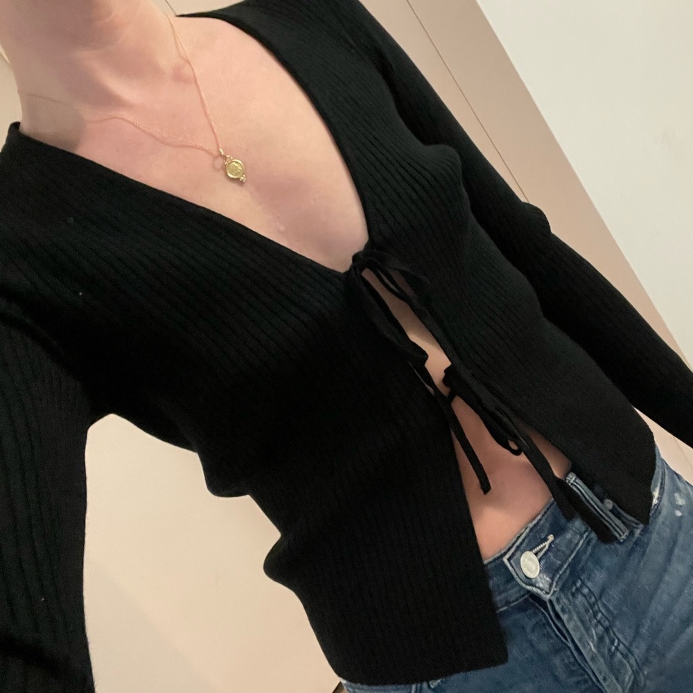 madewell tie front cardigan - NWT